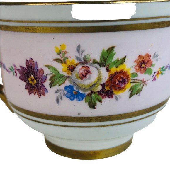 Colclough Tea Cup & Saucer Bone China Pink Flower Gold Trim Victorian England - Picture 5 of 12